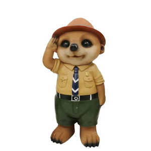 Statuetta Meerkat Solider in resina di alta qualità OEM personalizzata - Product Image 1