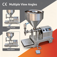 Machine de dosage et de remplissage semi-automatique à vis sans fin pour farine, café, épices, poudre sèche, eau, liquide, miel, jus, sauce, abordable