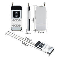 Télécommande de porte de garage 433 MHz à 2 boutons, code d'apprentissage 1527, contrôleur sans fil longue portée, émetteur 2CH pour interrupteur Tuya