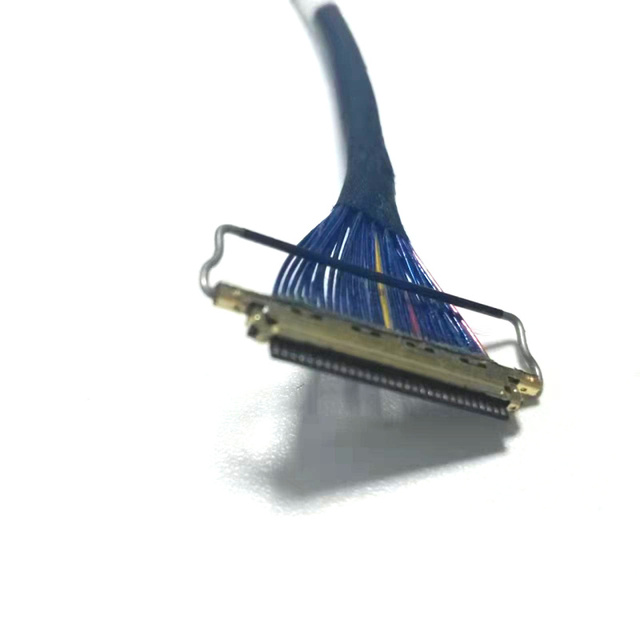 Professional custom 50Pin 40Pin 30Pin LCD LVDS Black Jacket Cable Wire Harness
