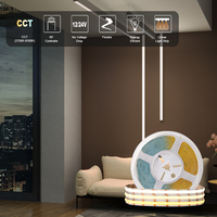 Bande LED COXO CCT COB double 3-en-1 14W 3000K 4000K 5000K 6500K, spectre complet CCT réglable et couleur ajustable