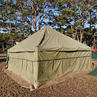 Warrior Square Bush Chapiteau Tente en toile verte à usage général Petite tente pour camp de terrain