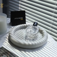 Plateau à fruits secs en marbre YUSHI, design moderne et écologique, assiette de luxe pour la décoration de la maison islamique et les fêtes