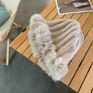 <span class=keywords><strong>Bonnet</strong></span> tricoté épais fait main pour femmes à la mode avec doublure 3D brodé chaud <span class=keywords><strong>ample</strong></span> pour les scènes d'affaires de plage - Product Image 2