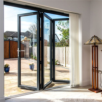 Porte coulissante en verre dépoli AS2047, portes d'entrée en PVC, design asiatique pour appartement et villa, quincaillerie Kin Long
