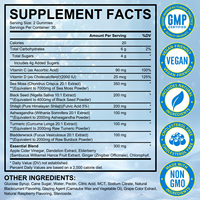 Hatmanlabs 60 Gummies Suppléments de Mousse de Mer Gummies de Mousse de Mer avec Huile de Nigelle Ashwagandha Curcuma Racine de Bardane