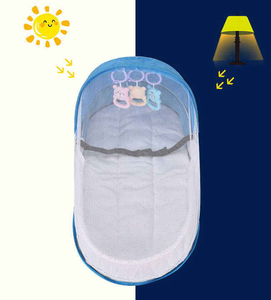 Lettino Pieghevole da Viaggio per Neonati, Borsa Zaino con Giocattoli e Zanzariera, Lettino da Viaggio per Bambini - Product Image 3