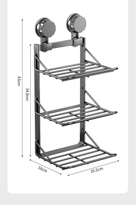 Miễn phí khoan có thể gập lại nhà bếp lưu trữ tường Giá 3 Ter Rau Trái Cây vật liệu thép giá và kệ - Product Image 6