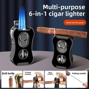 Debang Tùy Chỉnh Logo Sang Trọng Đa Chức Năng Xì gà Phụ Kiện Thuốc Lá Nhẹ Hơn Hút Windproof Torch Quà Tặng Nhẹ Hơn - Product Image 2