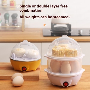<span class=keywords><strong>Cuiseur</strong></span> à œufs portable et rapide, double couche, simple, avec arrêt automatique, capacité de 1 à 12 œufs, idéal pour le petit-<span class=keywords><strong>d</strong></span>éjeuner matinal - Product Image 4