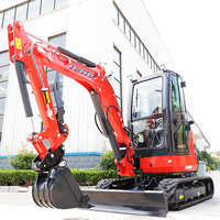 Pengiriman Gratis LEITE EPA Mesin Mini Excavator Produsen Excavator Micro Bagger 3.5Ton Diesel Mini Escavatore