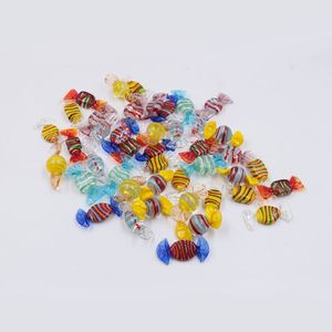 Miniature Mixed Designs Lampwork Murano Christmas Glass Handmade Candy Glass Handicrafts