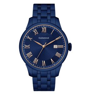 Montre en acier inoxydable personnalisée avec logo ODM OEM pour hommes, 41 mm, saphir, lumineuse, calendrier Miyota, quartz, montres 2026 - Product Image 3