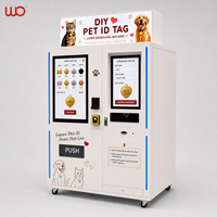 Máquina Expendedora Comercial Inteligente de Placas de Identificación para Mascotas, Grabado Láser Personalizado, Acero Inoxidable, Código QR, Monedas, Centro Comercial