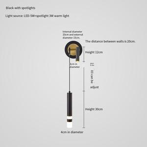 Lámpara de Noche Moderna y Sencilla para <span class=keywords><strong>Dormitorio</strong></span> <span class=keywords><strong>con</strong></span> <span class=keywords><strong>Luz</strong></span> <span class=keywords><strong>LED</strong></span> Electrochapada, Línea de Suspensión Ajustable, Decoración - Product Image 6