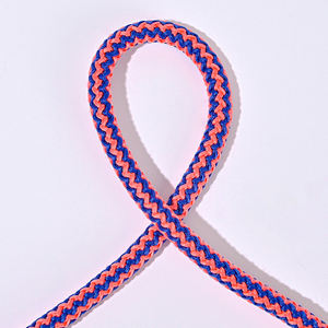 Spot Supply Cordones de poliéster de malla de colores Cuerda trenzada de 5mm Punta de plástico transparente Acabado tejido Cordón Bolsas con capucha Prendas - Product Image 4