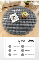 Tapis de sol circulaire style minimaliste, tapis moelleux pour chambre à coucher, couverture de chevet, tapis et ensembles de tapis