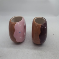 Personnalité créative dessin animé beignet tasse en céramique conception de fille mignonne pour le petit déjeuner de l'enfant tasses à lait en porcelaine utilisation de voyage