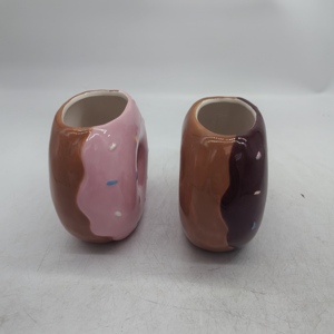 Personnalité créative dessin animé beignet tasse en céramique conception de fille mignonne pour le petit déjeuner de l'<span class=keywords><strong>enfant</strong></span> tasses à lait en porcelaine utilisation de voyage - Product Image 4