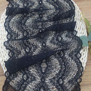 Groothandel 24Cm Zwart Stretch Kant Rand Mesh Kant Stoffen Voor Jurk Lingerie - Product Image 3