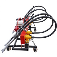 Máquina Apisonadora de Metal a Gasolina Cuatro en Uno, Tipo ND-424, 4.0 kW, Eje Flexible, para Mantenimiento de Vías Férreas