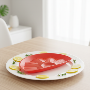 Vassoio Semicircolare in PP Monouso a Forma di Ventaglio per Carne Congelata di Manzo e Agnello - Product Image 1