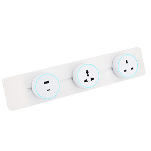 Multiprise murale UK/EU avec prise USB-C intégrée pour bureau, interrupteur universel multi-prises - Product Image 1