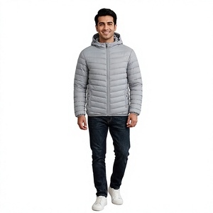 Chaqueta de Invierno con Estampado OEM para Hombre, Chaqueta Acolchada Reflectante de Plumón de Pato para Exteriores, Chaquetas y Abrigos para Hombre - Product Image 1