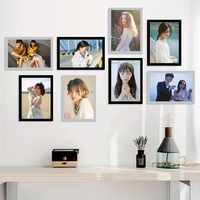 Cadre photo mural magnétique moderne, auto-adhésif, portable, en plastique, pour photos et documents