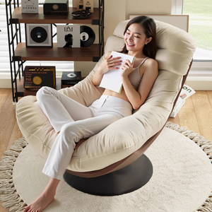 Sillones Mecedoras Giratorios 360° de Terciopelo y Metal, Juego de Muebles de Cuero de Lujo Nórdico Moderno para Sala de Estar, Sofá, Sillones de Descanso - Product Image 3