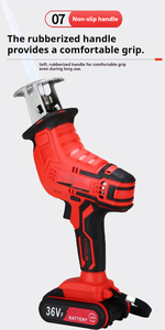 Sierra Recíproca Portátil para Trabajos en Madera - Batería de Litio Recargable, Diámetro de Hoja de 22 mm, Longitud de 1200 mm GX-LRS03 Alimentada por Batería - Product Image 3