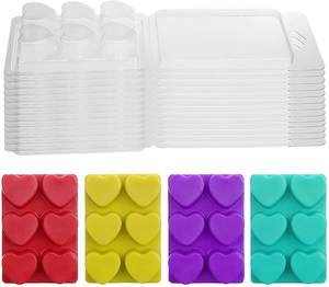 Toptan şeffaf plastik APET balmumu erir kapaklı ambalaj kutusu Blister konteyner kek araçları için balmumu eriyik depolama - Product Image 4