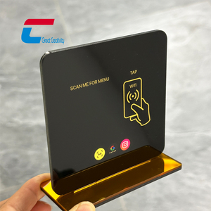 Tùy chỉnh Acrylic NFC tap đứng Tripadvisor <span class=keywords><strong>Google</strong></span> bản đồ đánh giá Instagram NFC bảng đứng trắng NFC plexiglass tấm với cơ sở - Product Image 5