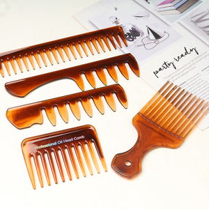 Vente en gros de peigne à huile pour barbier, ensemble de peignes à cheveux pointus à dents larges pour hommes, <span class=keywords><strong>coiffure</strong></span> rétro, peigne à dents larges pour hommes - Product Image 6