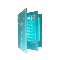 Menu de vin lumineux sur mesure pour inserts A4 couverture de menu rétro-éclairage LED en polyuréthane bleu avec logo d'impression UV