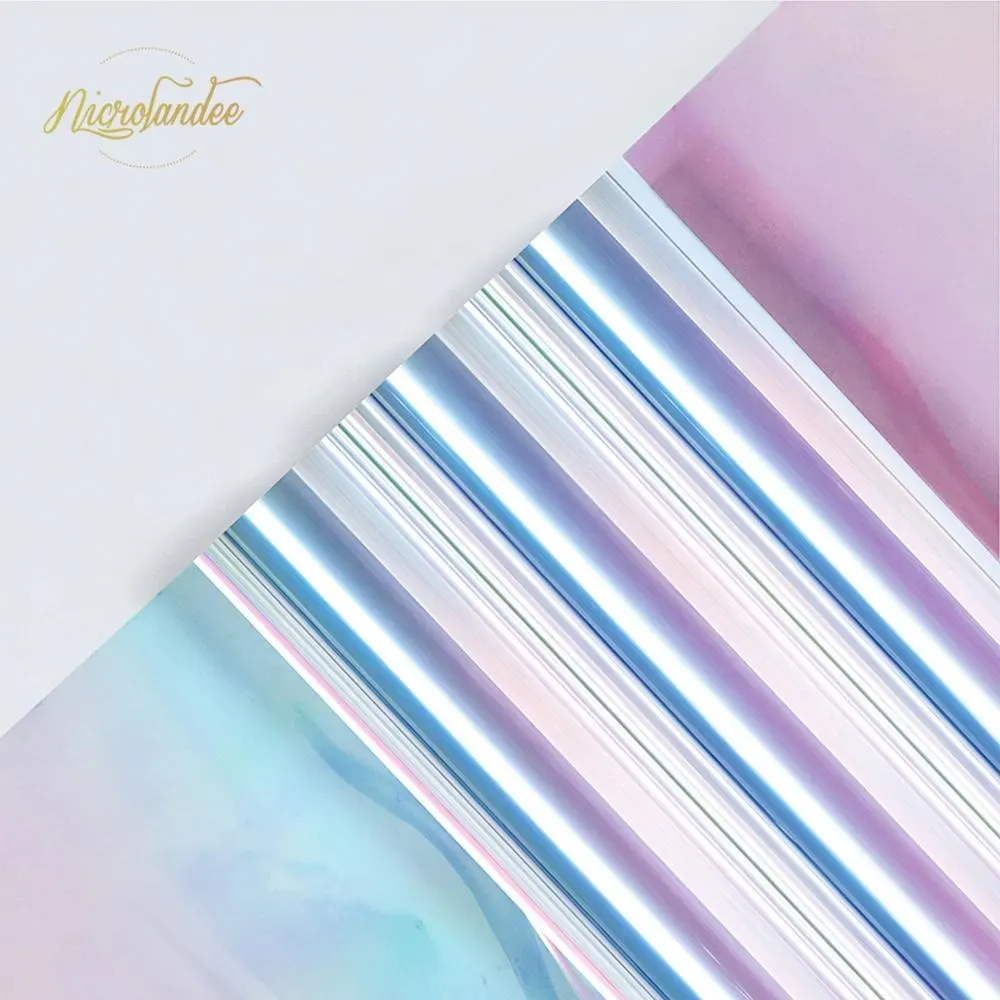 Nicro Regenboog Custom Rozen Creatieve Boeket Diy Roll Bloem Inpakpapier Film Holografische Tissue Rose Inpakpapier