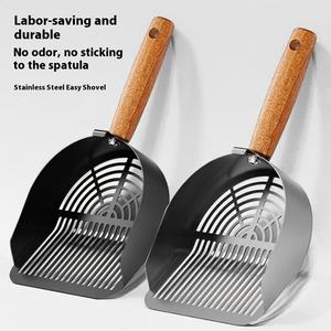 Pala grande de acero inoxidable para arena para gatos Tofu profundo, pala para comida para gatos, suministros de limpieza para mascotas para eliminación de excrementos de gatos - Product Image 1