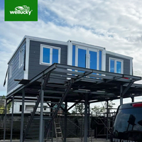 Villa préfabriquée extensible WELLUCKY pour projet de logement communautaire, maison modulaire évolutive avec plan de dessus personnalisé et équipements complets