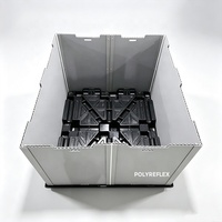 Boîte à palettes empilable pliable Boîte de conteneur en plastique pour le stockage