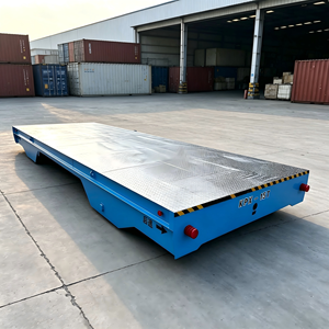 Carro de Plataforma Eléctrico sin Rieles con Control Remoto y Diseño Compacto, Vagón de Transferencia de Materiales con Ruedas de <span class=keywords><strong>Goma</strong></span> de Movimiento Suave - Product Image 1