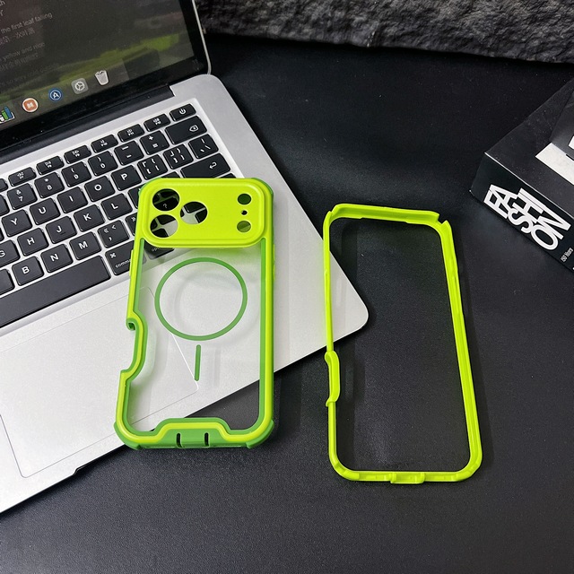 Magnetic Bumper Shock Absorbing Phone Case for iPhone  17 16 15 Pro Max 2 in 1 Detachable Hybrid Cover Custom Logo Heavy Duty