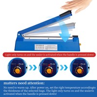 Machine de scellage thermique électrique à impulsion mini portable pour sachets en plastique et aluminium, facile à utiliser, pour chips et snacks