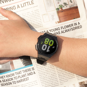 สายนาฬิกาแบบไม่มีช่องว่างสำหรับ <span class=keywords><strong>Samsung</strong></span> Galaxy <span class=keywords><strong>Watch</strong></span> 4 <span class=keywords><strong>5</strong></span> พร้อมเคสสแตนเลสขนาด 44 มม. ชุดดัดแปลงสำหรับ <span class=keywords><strong>Watch</strong></span> <span class=keywords><strong>5</strong></span> Pro 45 มม. รองรับการขายแบบดรอปชิปปิ้ง - Product Image 4