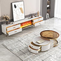 Support TV ou table basse en or pour le salon Table basse moderne en marbre Design léger et luxueux blanc ou noir