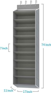 Organizador de Zapatos para Colgar en la Puerta, 33x15x85cm, Estante de Almacenamiento de Plástico, 20-35 Pares, Diseño Minimalista que Ahorra Espacio - Product Image 6
