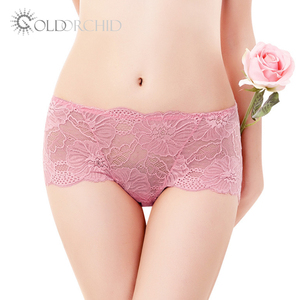 Ropa interior Sexy <span class=keywords><strong>de</strong></span> cintura alta para mujer, ropa interior transpirable <span class=keywords><strong>de</strong></span> encaje para niñas, ropa interior transparente <span class=keywords><strong>de</strong></span> talla grande para mujer - Product Image 1