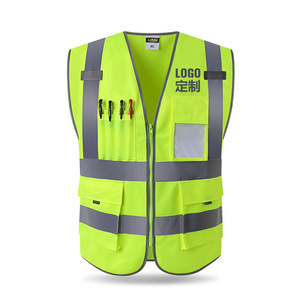 Likai Reflective Safety Vest Xl Custom Logo Construction Work Wear High Visibility Traffic Clothing - Product Image 5