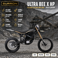SurRon Ultra Bee X HP 2026, 24,5 kW, éclairage LED, port de charge USB, 74 V, 60 Ah, autonomie de 115 km, étanche pour les sorties par temps pluvieux
