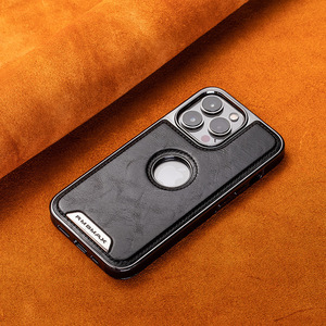 Étui de téléphone en cuir PU avec coutures métallisées de luxe rétro avec support Étui en cuir antichoc pour <span class=keywords><strong>iPhone</strong></span> 16 Pro Max - Product Image 2