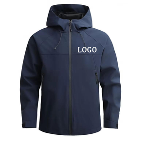 Chaqueta cortavientos impermeable de alta calidad con cremallera corta, ropa de ciclismo a prueba de viento para invierno, con capucha, para senderismo al aire libre, transpirable - Product Image 3